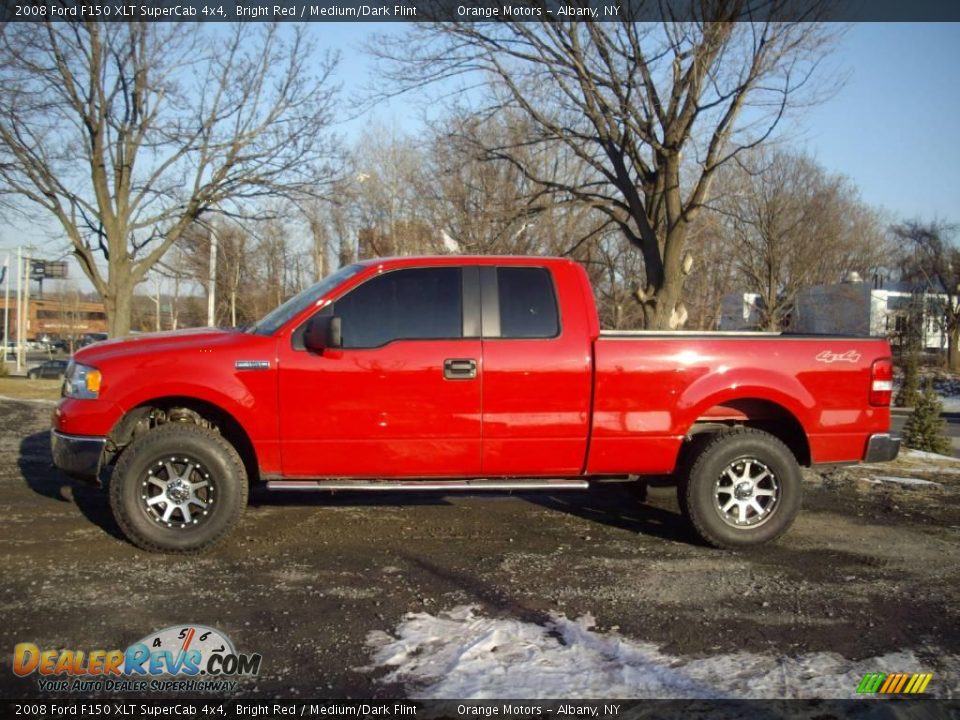 2008 Ford F150 XLT SuperCab 4x4 Bright Red / Medium/Dark Flint Photo #2