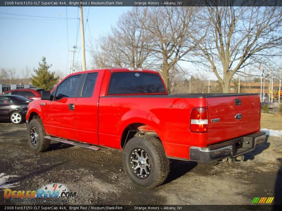 2008 Ford F150 XLT SuperCab 4x4 Bright Red / Medium/Dark Flint Photo #4