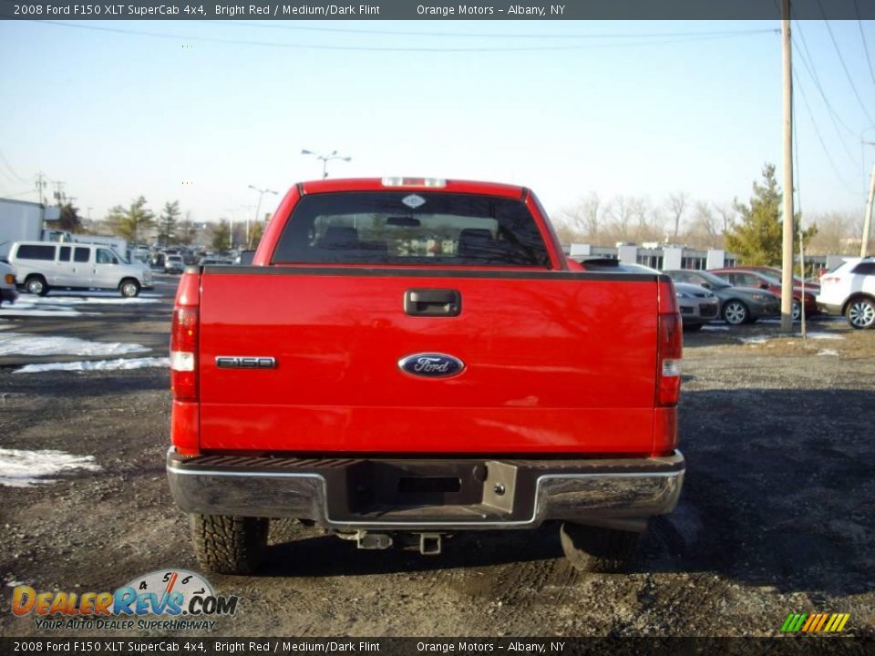 2008 Ford F150 XLT SuperCab 4x4 Bright Red / Medium/Dark Flint Photo #5