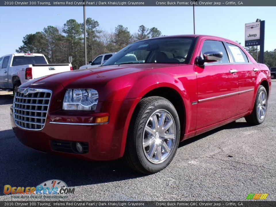 2010 Chrysler 300 Touring Inferno Red Crystal Pearl / Dark Khaki/Light Graystone Photo #4