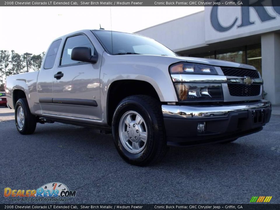 2008 Chevrolet Colorado LT Extended Cab Silver Birch Metallic / Medium Pewter Photo #2