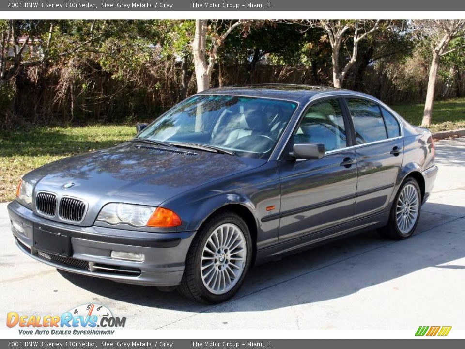 2001 BMW 3 Series 330i Sedan Steel Grey Metallic / Grey Photo #1