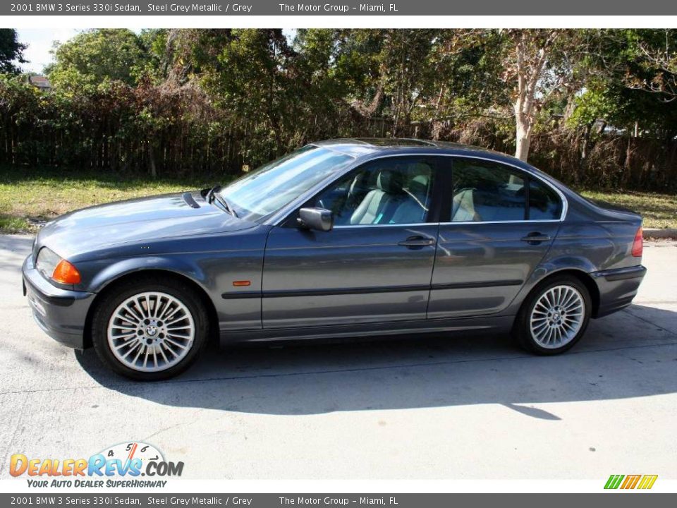 2001 BMW 3 Series 330i Sedan Steel Grey Metallic / Grey Photo #2