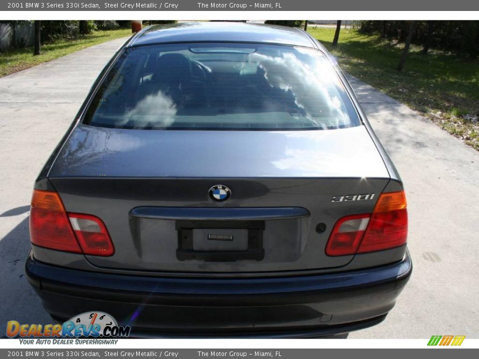2001 BMW 3 Series 330i Sedan Steel Grey Metallic / Grey Photo #6