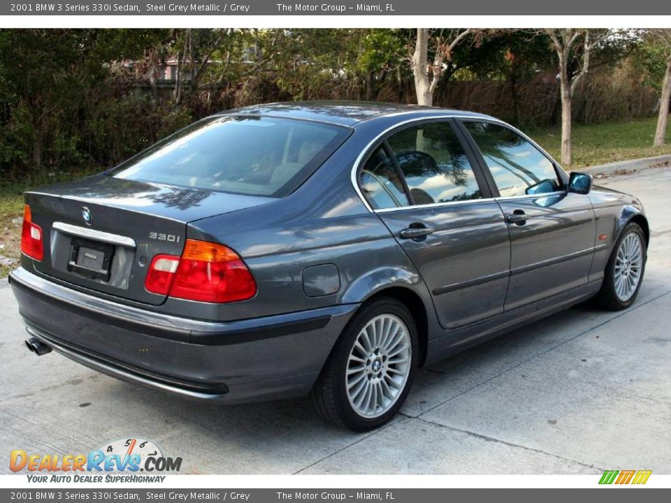 2001 BMW 3 Series 330i Sedan Steel Grey Metallic / Grey Photo #7