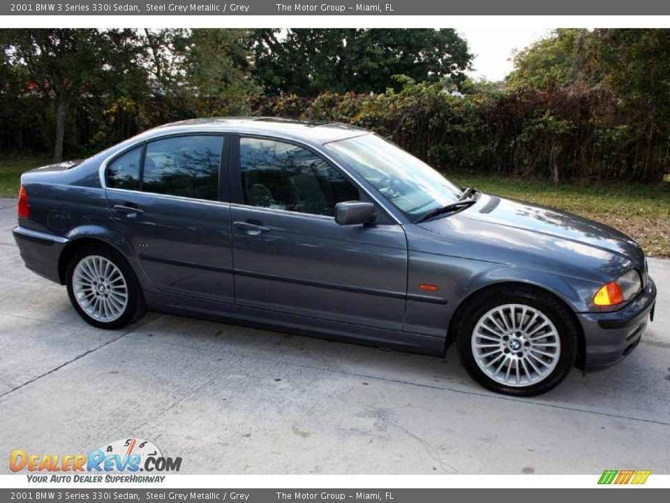 2001 BMW 3 Series 330i Sedan Steel Grey Metallic / Grey Photo #9