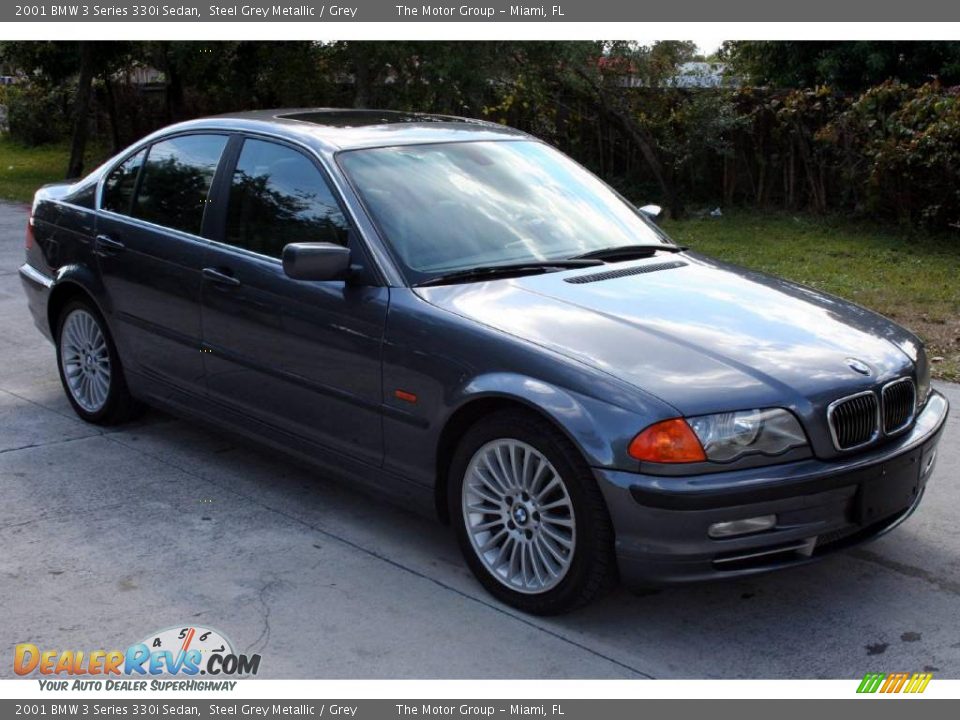 2001 BMW 3 Series 330i Sedan Steel Grey Metallic / Grey Photo #10