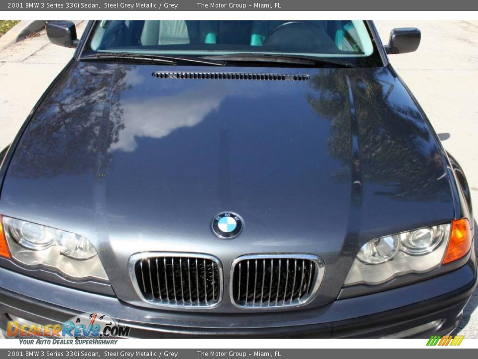 2001 BMW 3 Series 330i Sedan Steel Grey Metallic / Grey Photo #12