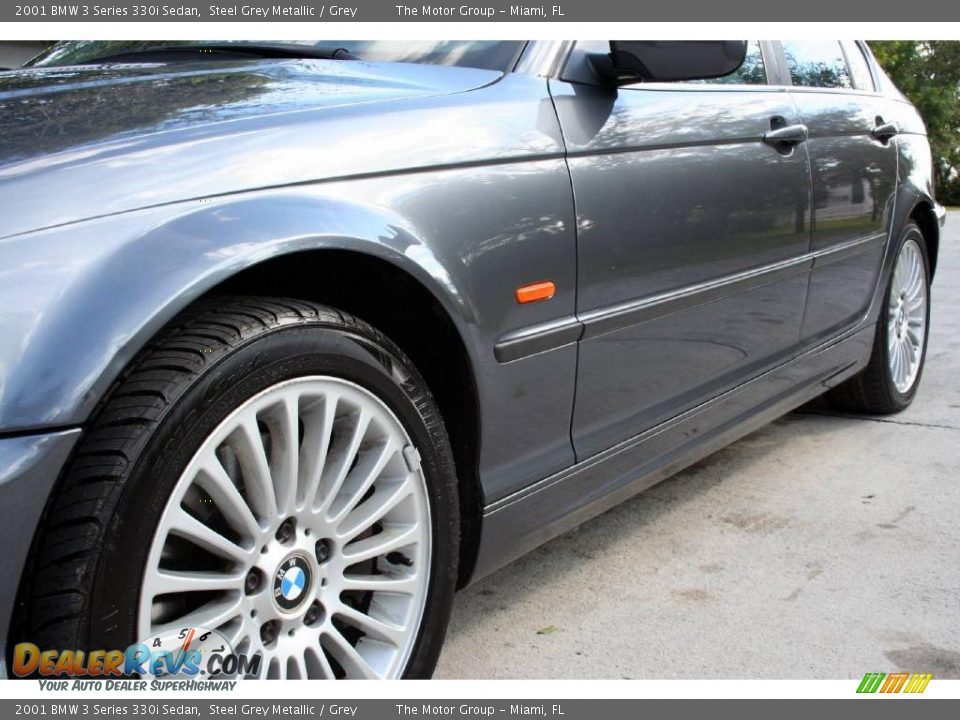 2001 BMW 3 Series 330i Sedan Steel Grey Metallic / Grey Photo #15