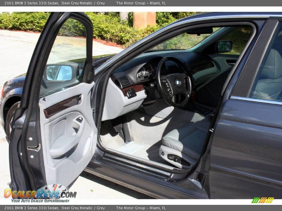 2001 BMW 3 Series 330i Sedan Steel Grey Metallic / Grey Photo #19