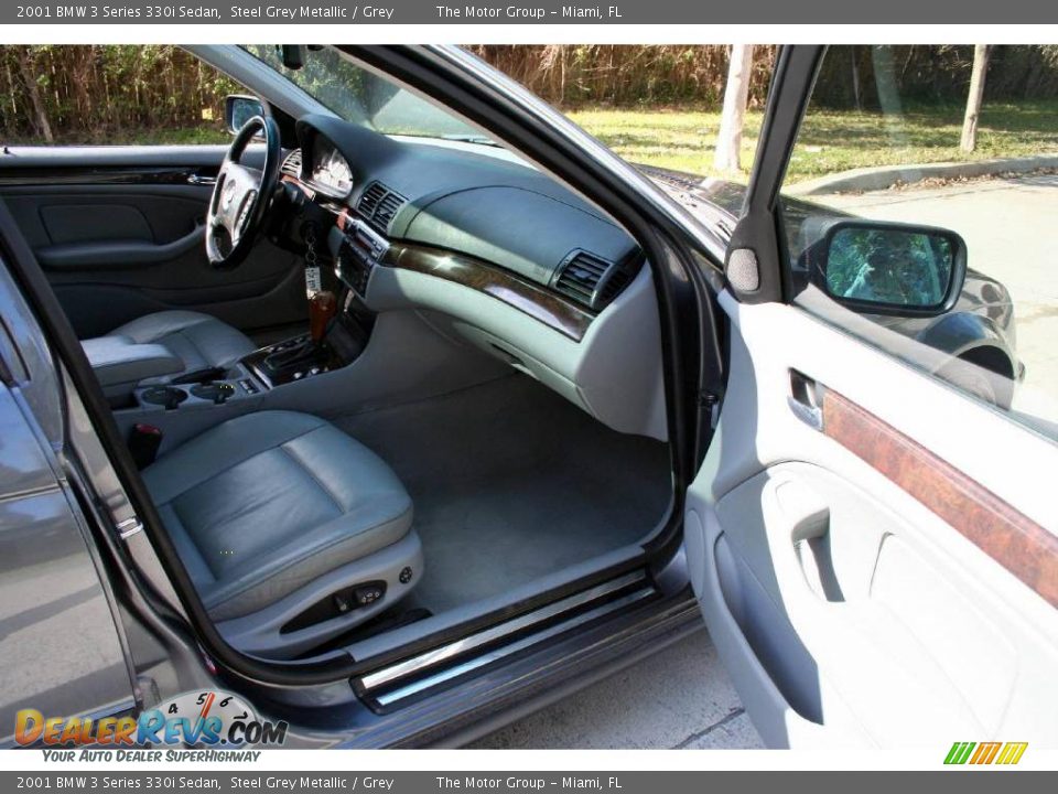 2001 BMW 3 Series 330i Sedan Steel Grey Metallic / Grey Photo #20