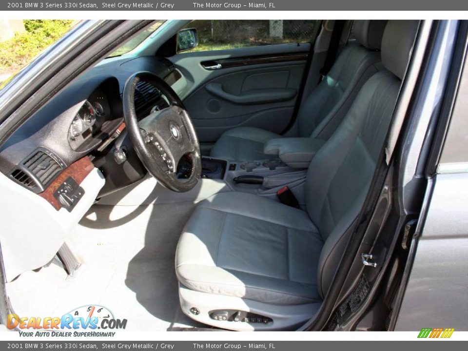 2001 BMW 3 Series 330i Sedan Steel Grey Metallic / Grey Photo #23