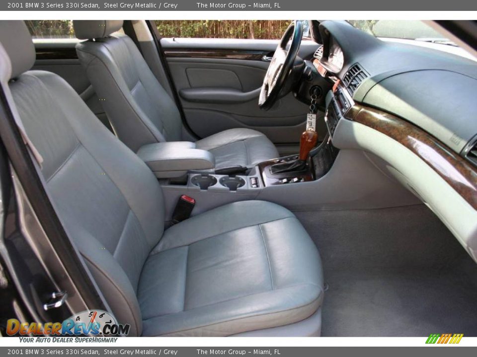 2001 BMW 3 Series 330i Sedan Steel Grey Metallic / Grey Photo #24