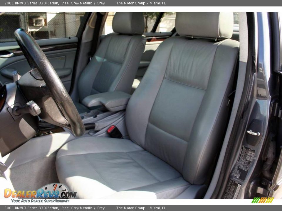 2001 BMW 3 Series 330i Sedan Steel Grey Metallic / Grey Photo #25