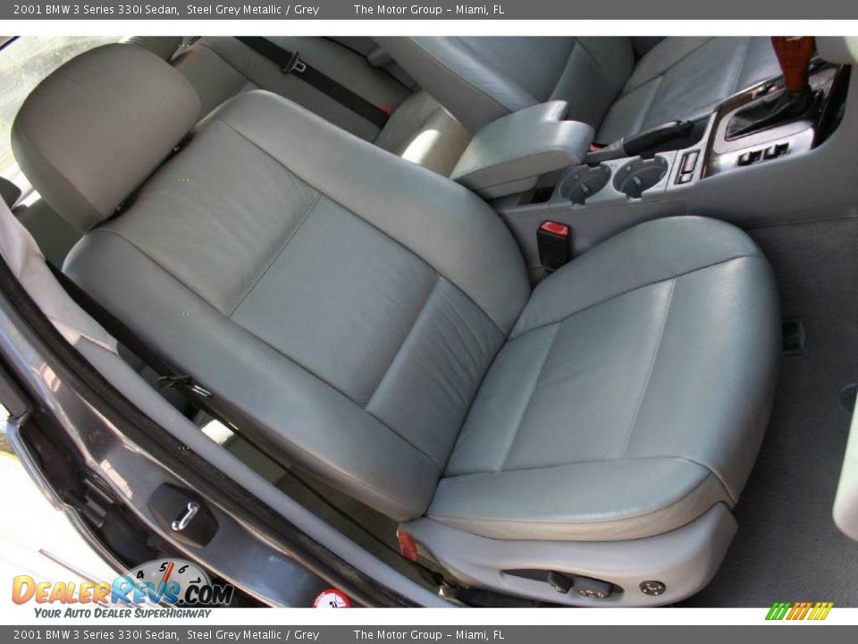 2001 BMW 3 Series 330i Sedan Steel Grey Metallic / Grey Photo #28