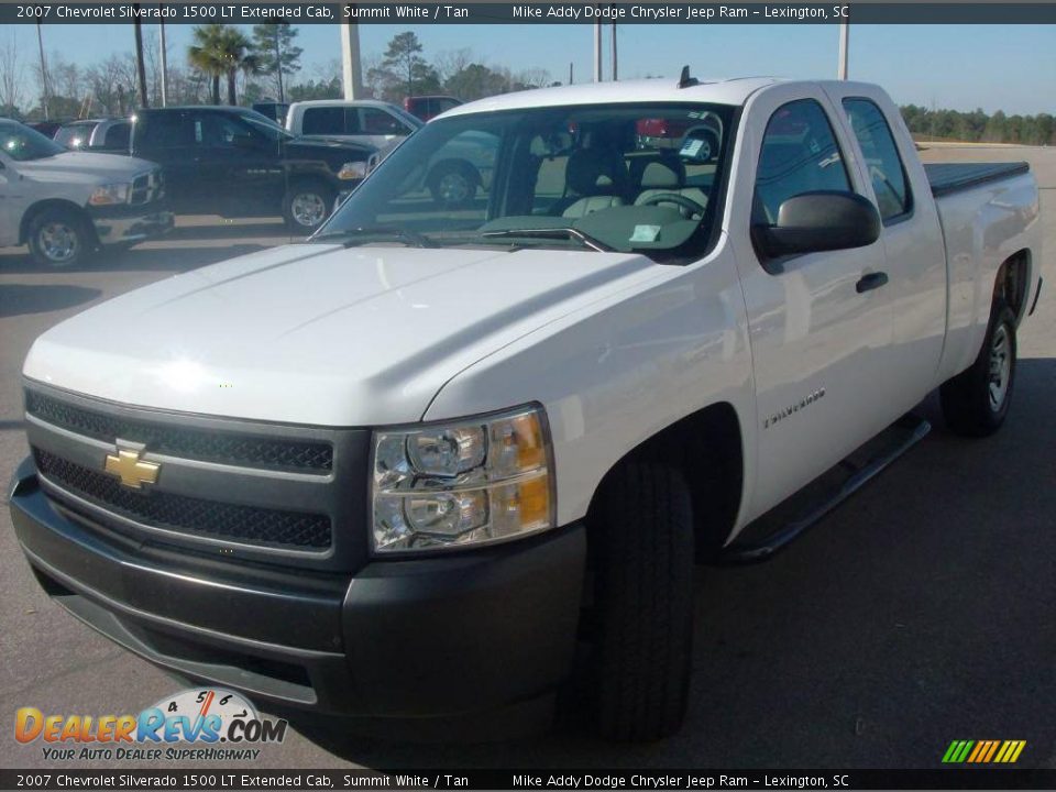 2007 Chevrolet Silverado 1500 LT Extended Cab Summit White / Tan Photo #1