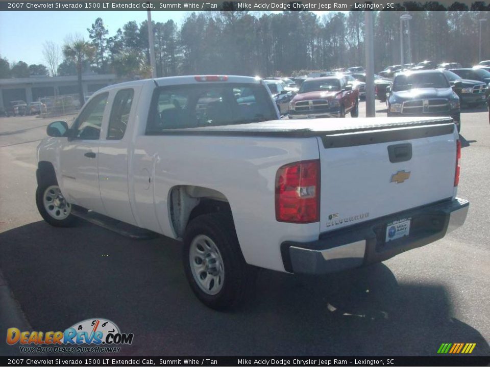 2007 Chevrolet Silverado 1500 LT Extended Cab Summit White / Tan Photo #6