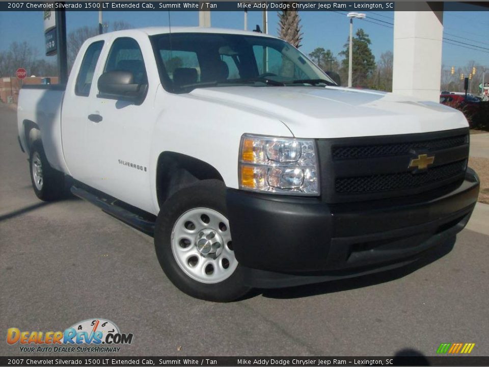 2007 Chevrolet Silverado 1500 LT Extended Cab Summit White / Tan Photo #14