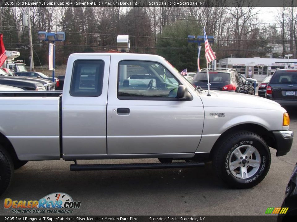 2005 Ford Ranger XLT SuperCab 4x4 Silver Metallic / Medium Dark Flint Photo #4