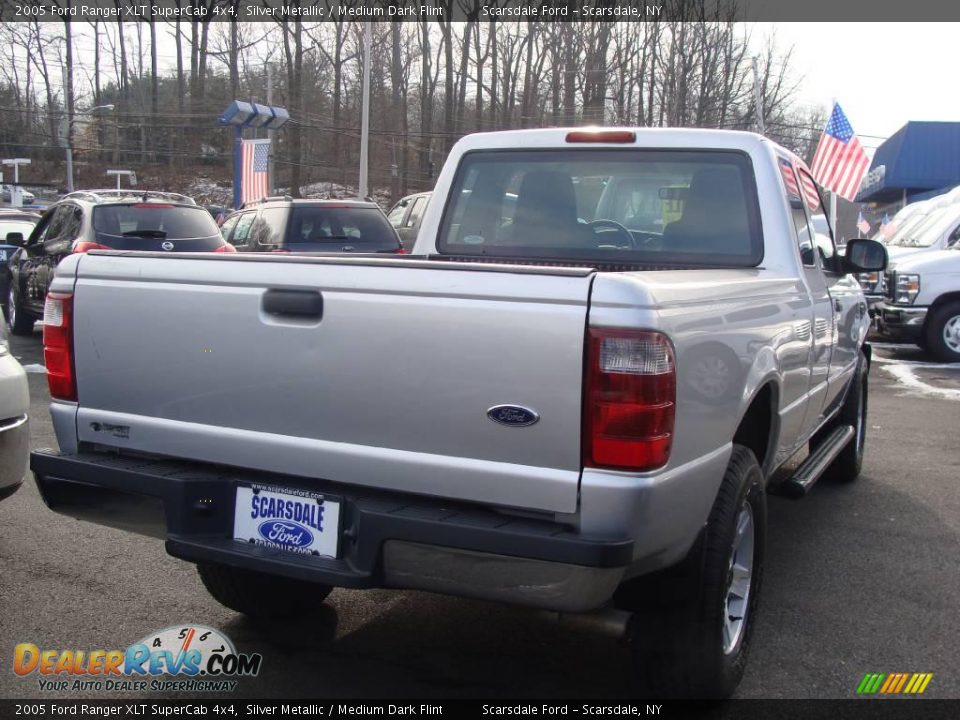 2005 Ford Ranger XLT SuperCab 4x4 Silver Metallic / Medium Dark Flint Photo #5