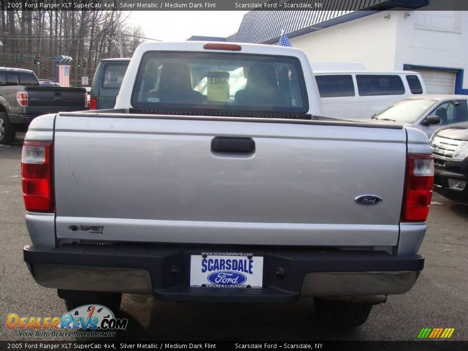 2005 Ford Ranger XLT SuperCab 4x4 Silver Metallic / Medium Dark Flint Photo #6