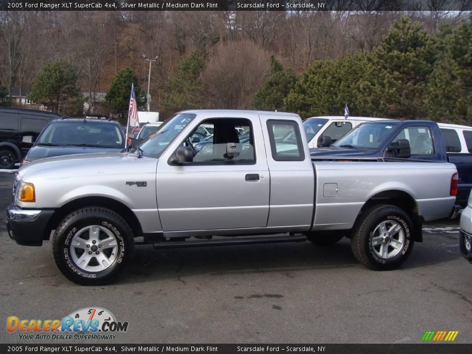 2005 Ford Ranger XLT SuperCab 4x4 Silver Metallic / Medium Dark Flint Photo #8
