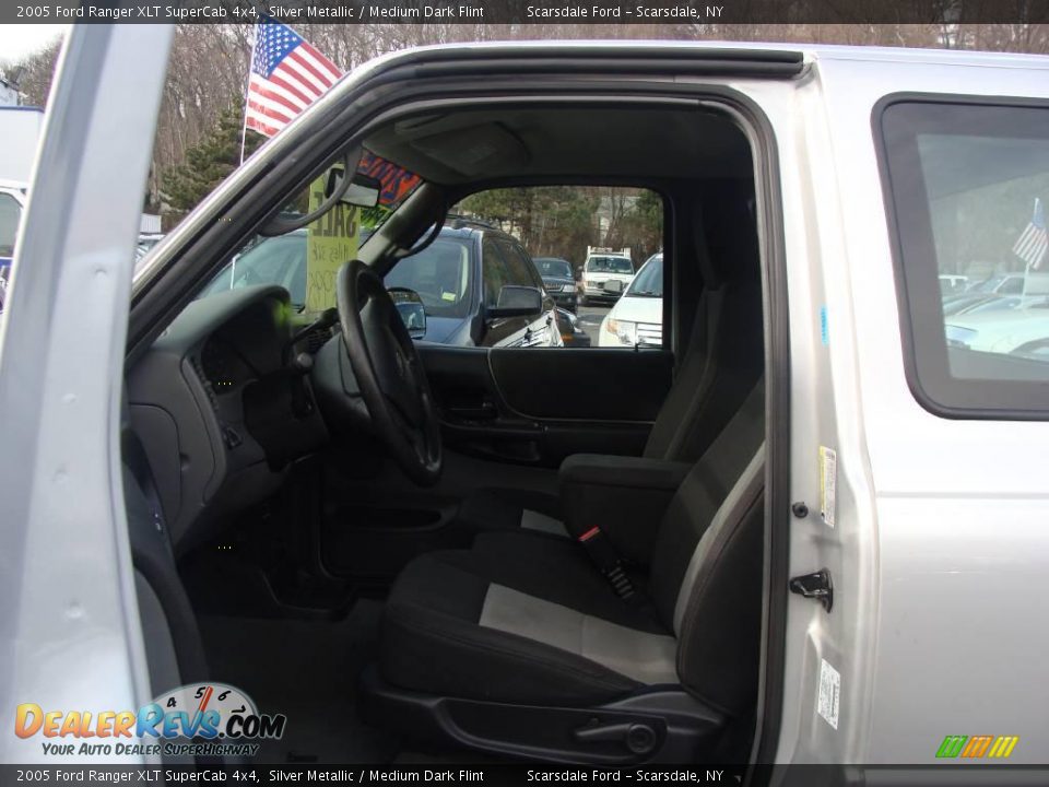 2005 Ford Ranger XLT SuperCab 4x4 Silver Metallic / Medium Dark Flint Photo #14