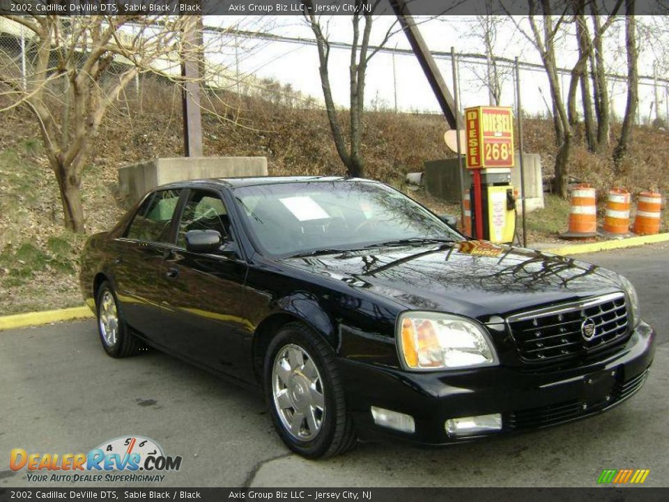 2002 Cadillac DeVille DTS Sable Black / Black Photo #6