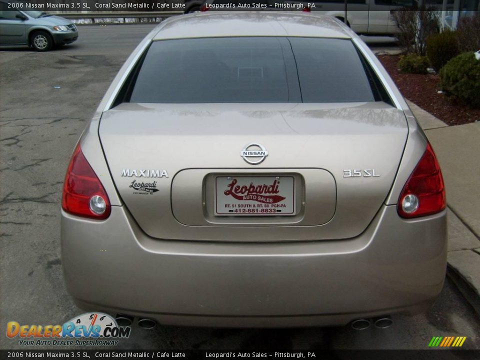 2006 Nissan Maxima 3.5 SL Coral Sand Metallic / Cafe Latte Photo #4