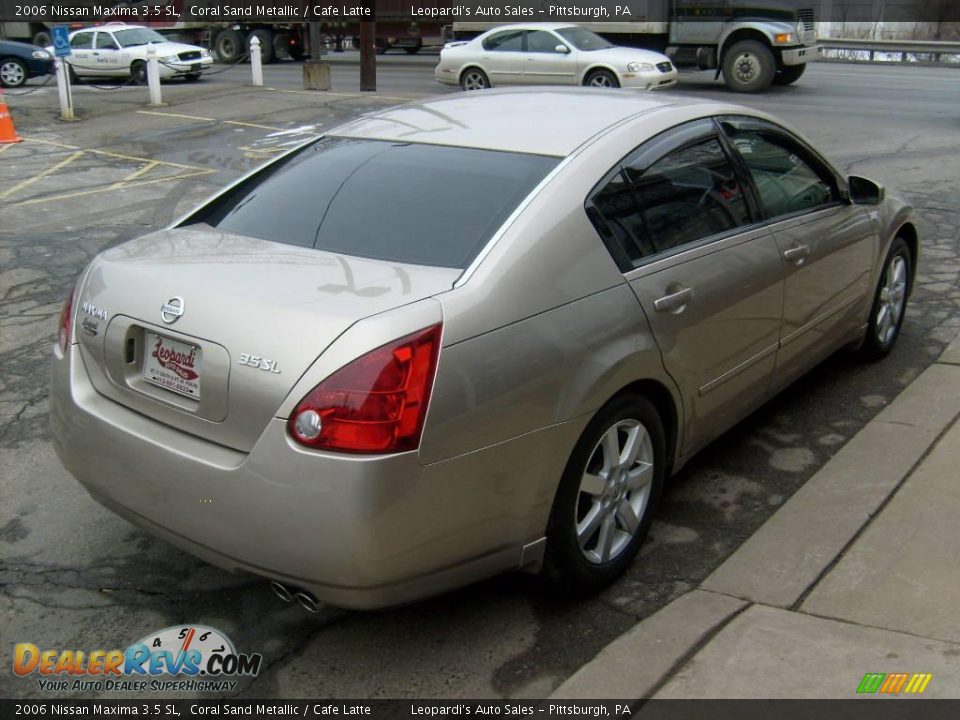 2006 Nissan Maxima 3.5 SL Coral Sand Metallic / Cafe Latte Photo #5