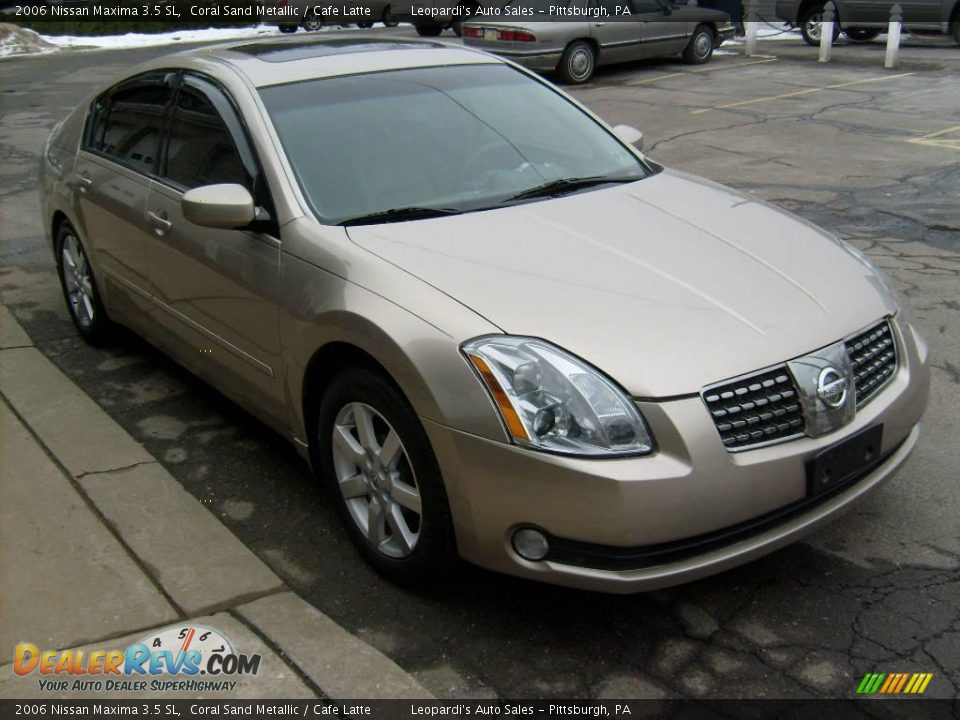 2006 Nissan Maxima 3.5 SL Coral Sand Metallic / Cafe Latte Photo #6
