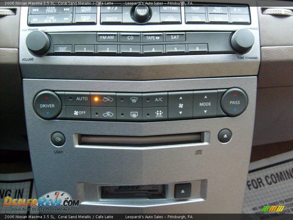 2006 Nissan Maxima 3.5 SL Coral Sand Metallic / Cafe Latte Photo #14
