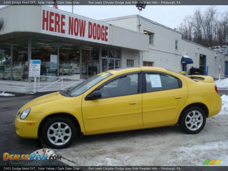 2003 Dodge Neon SXT Solar Yellow / Dark Slate Gray Photo #1