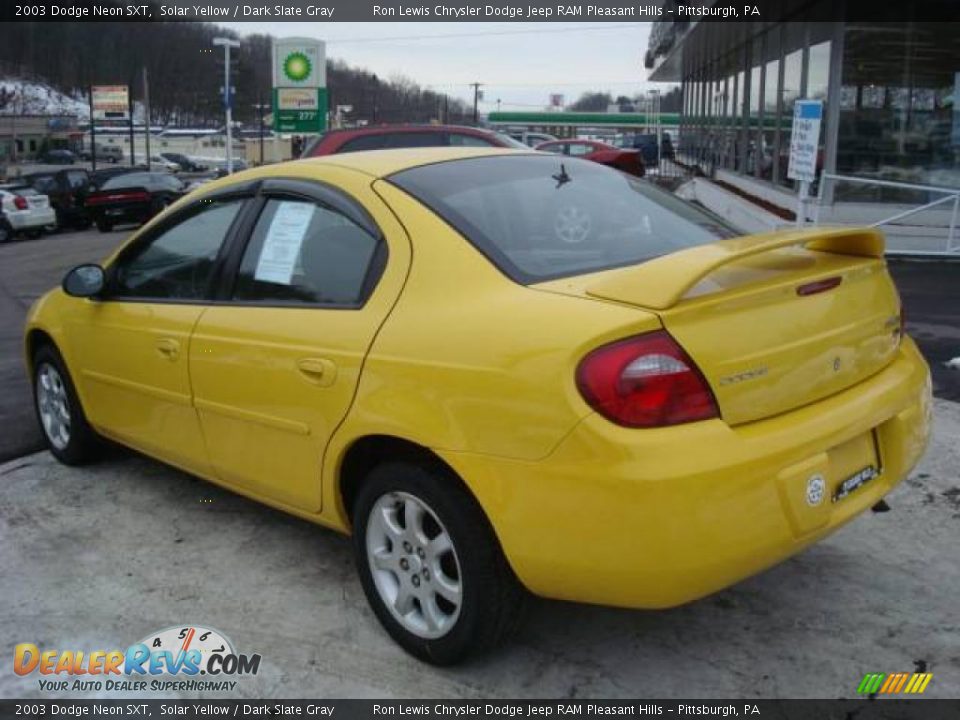 2003 Dodge Neon SXT Solar Yellow / Dark Slate Gray Photo #2
