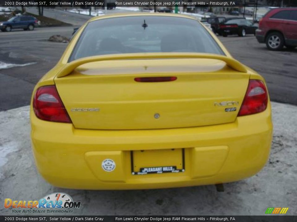 2003 Dodge Neon SXT Solar Yellow / Dark Slate Gray Photo #3