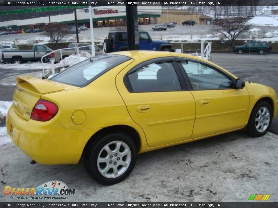 2003 Dodge Neon SXT Solar Yellow / Dark Slate Gray Photo #4