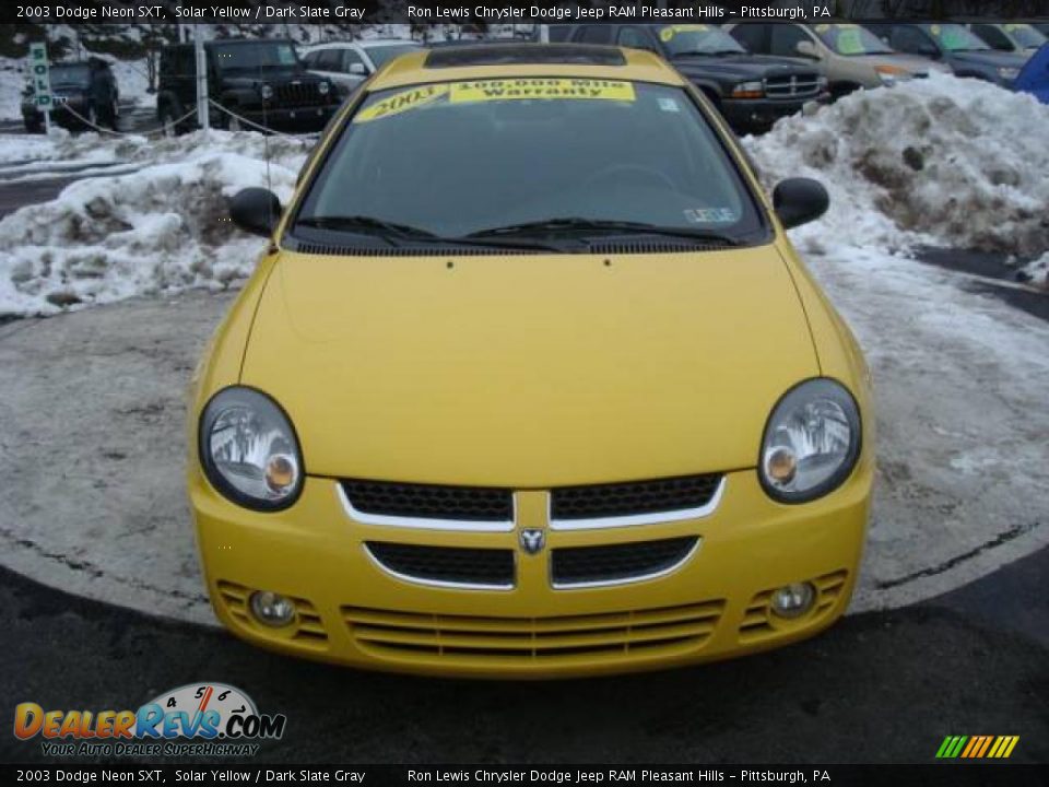 2003 Dodge Neon SXT Solar Yellow / Dark Slate Gray Photo #7