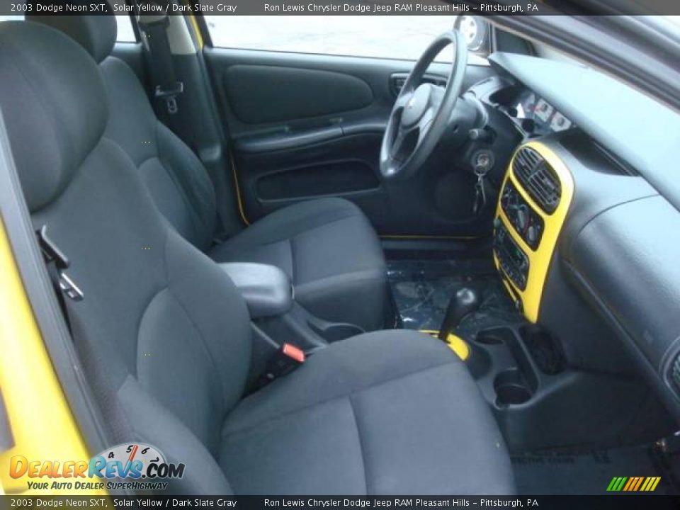 2003 Dodge Neon SXT Solar Yellow / Dark Slate Gray Photo #13