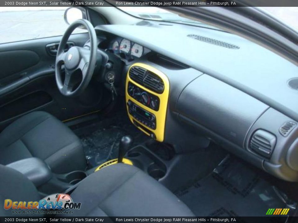 2003 Dodge Neon SXT Solar Yellow / Dark Slate Gray Photo #14