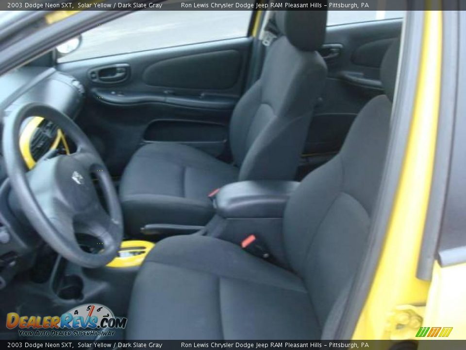 2003 Dodge Neon SXT Solar Yellow / Dark Slate Gray Photo #18