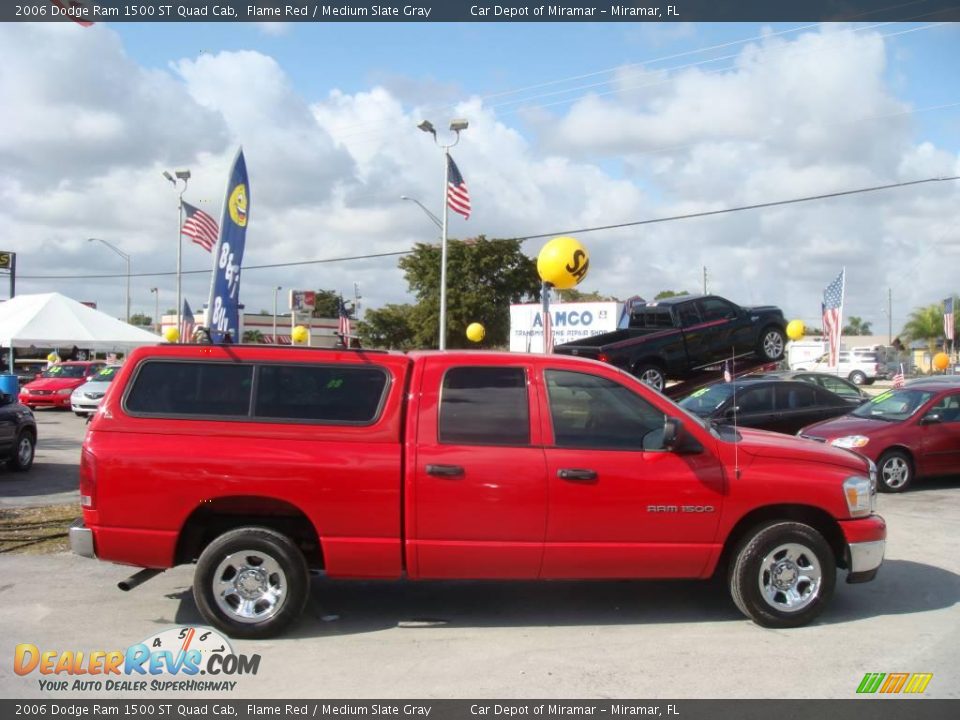 2006 Dodge Ram 1500 ST Quad Cab Flame Red / Medium Slate Gray Photo #2