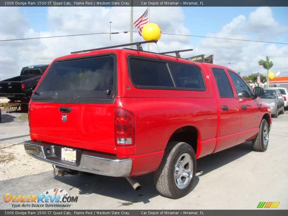 2006 Dodge Ram 1500 ST Quad Cab Flame Red / Medium Slate Gray Photo #3