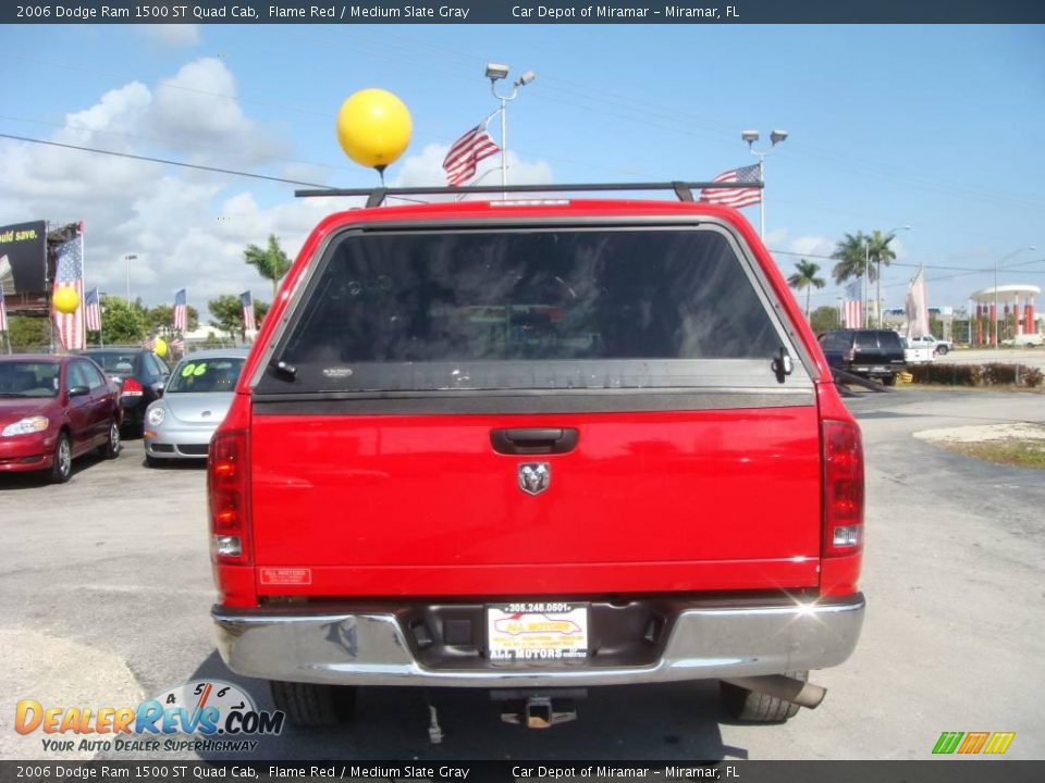 2006 Dodge Ram 1500 ST Quad Cab Flame Red / Medium Slate Gray Photo #4