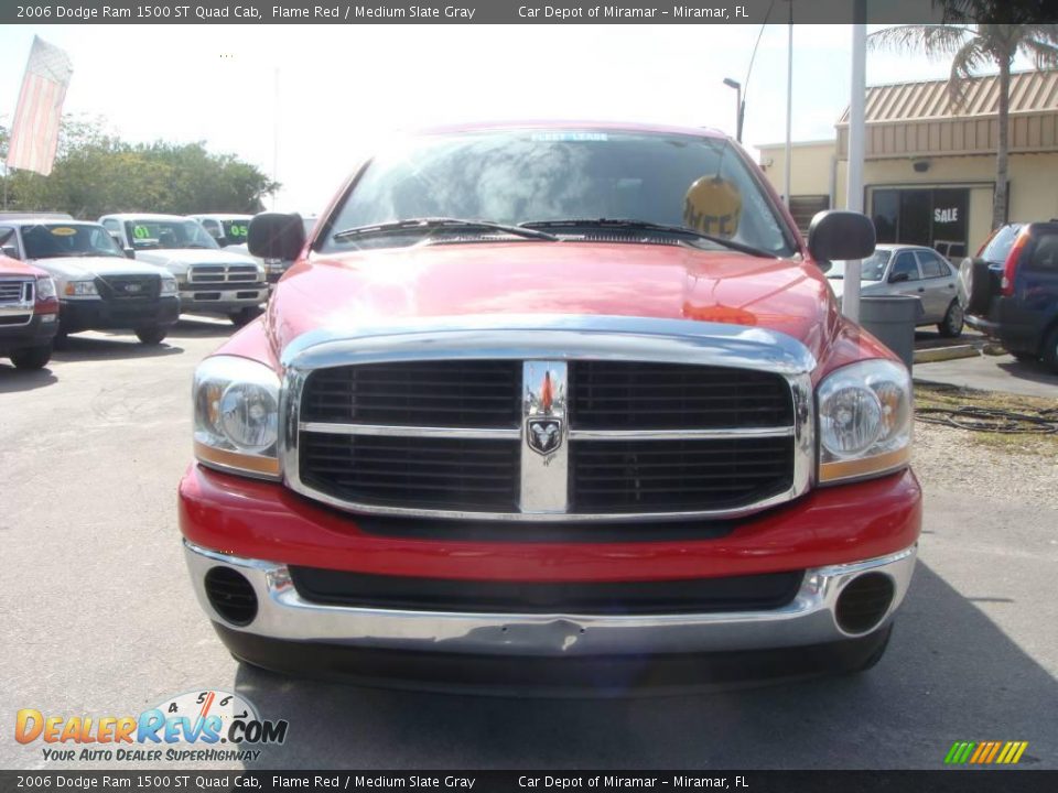2006 Dodge Ram 1500 ST Quad Cab Flame Red / Medium Slate Gray Photo #9