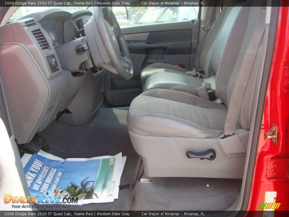 2006 Dodge Ram 1500 ST Quad Cab Flame Red / Medium Slate Gray Photo #11
