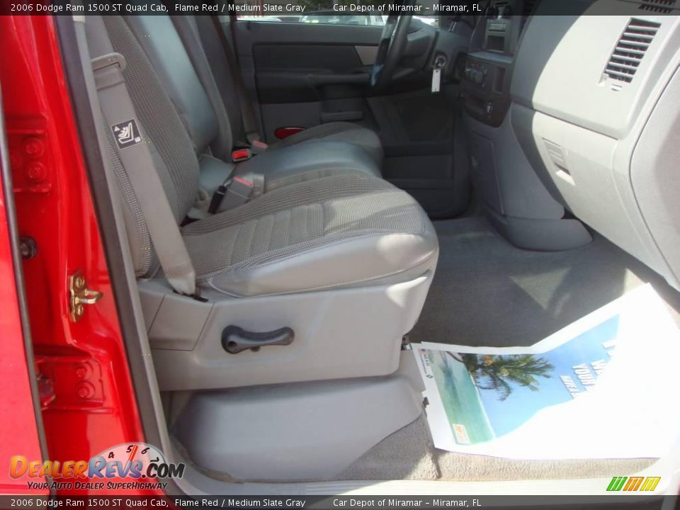 2006 Dodge Ram 1500 ST Quad Cab Flame Red / Medium Slate Gray Photo #12