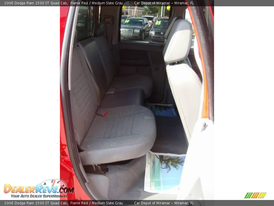 2006 Dodge Ram 1500 ST Quad Cab Flame Red / Medium Slate Gray Photo #13