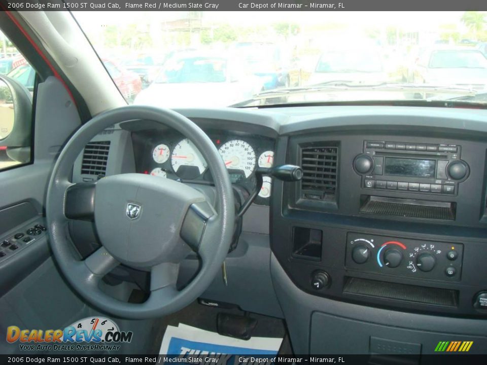 2006 Dodge Ram 1500 ST Quad Cab Flame Red / Medium Slate Gray Photo #14