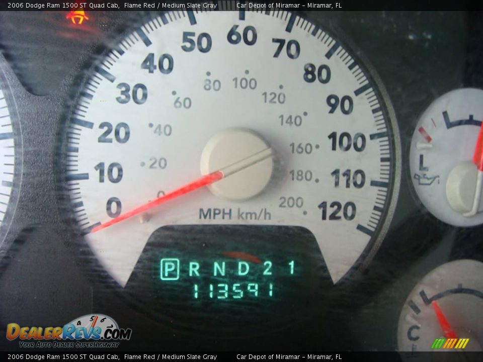 2006 Dodge Ram 1500 ST Quad Cab Flame Red / Medium Slate Gray Photo #17