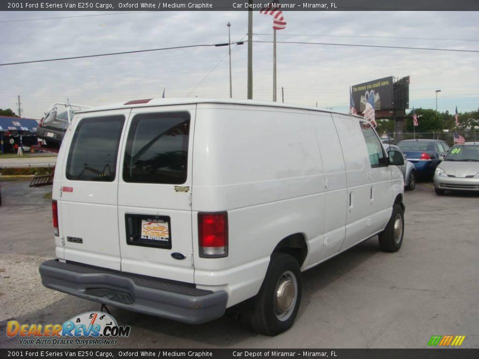 2001 Ford E Series Van E250 Cargo Oxford White / Medium Graphite Photo #3
